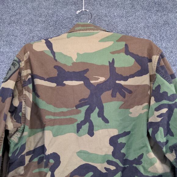 US Navy Sea Cadets Woodland Camo Type I Combat Coat Green Brown Small - Picture 4 of 15